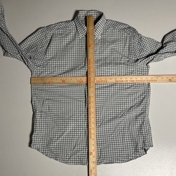 Vineyard Vines Performance Classic Fit Murray Shirt Sz L Gray Gingham Button Top - Picture 4 of 7
